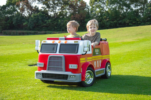 PREORDER 24V Fire Truck 2-Seater Ride On Kids Car with Remote Control