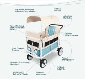 PREORDER WONDERFOLD VW4 Volkswagen Stroller Wagon (Up to 4 Kids) FREE SHIPPING